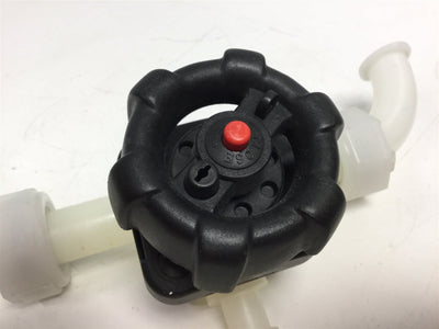 Used Cole-Parmer TZD100-075 Tri-Clamp T-Diaphragm Valve Maxi Run-Mini Branch Black