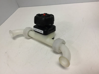 Used Cole-Parmer TZD100-075 Tri-Clamp T-Diaphragm Valve Maxi Run-Mini Branch Black