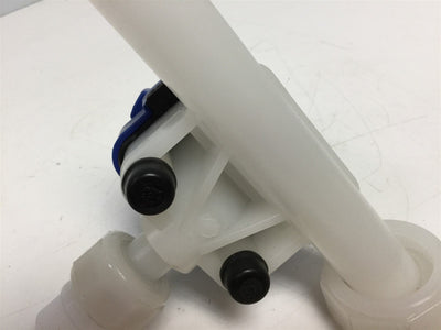 Used Cole-Parmer TZD100-075 Tri-Clamp T-Diaphragm Valve Maxi Run-Mini Branch Blue