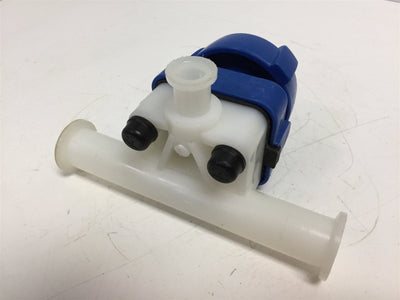 Used Blue Cole-Parmer TZD100-075 Tri-Clamp T-Diaphragm Valve Maxi Run-Mini Branch