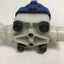 Used Cole-Parmer EW-98520-01 Blue Tri-Clamp T-Diaphragm Valve Maxi ID: 0.86"