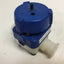 Used Cole-Parmer EW-98520-01 Blue Tri-Clamp T-Diaphragm Valve Maxi ID: 0.86"