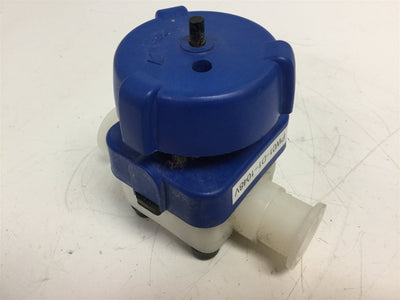 Used Cole-Parmer EW-98520-01 Blue Tri-Clamp T-Diaphragm Valve Maxi ID: 0.86"