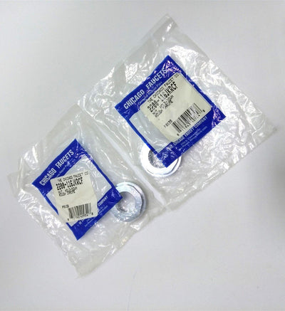 New Lot of 2 New Chicago Faucet 2200-116JKRCF Hold Down Nuts, OD: 1 5/8" , ID: 1"