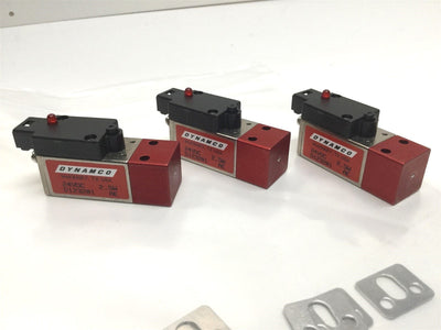 New – Open box Lot of 3 Dynamco D123201 Electric Solenoid Pneumatic Air Valve 3-Way 24VDC 2.5W