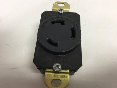 Used WC596/77-1 Turnlok Receptacle, Voltage: 250VAC, Amperage: 30 A, 2-Phase 3-Pole