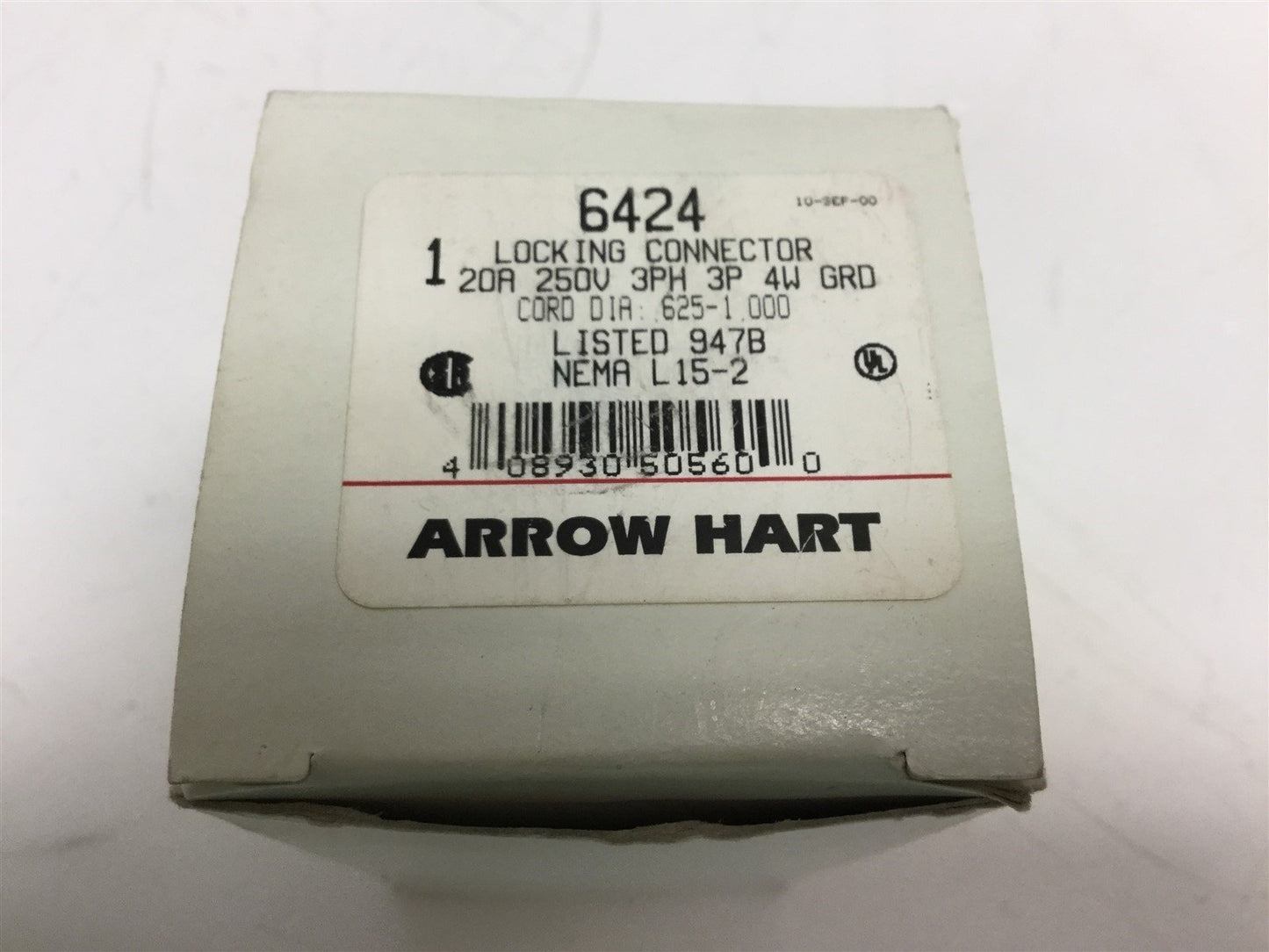 Used Lot of 2 Arrow Hart 6269 Locking Connector, Female, 20A 250V 3-Phase 3-Pole