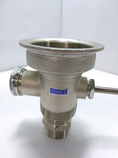 Used Chicago Faucets 1366-NF Twist Drain 3 1/2" Sink Opening 1 1/2" M/FNPT or 2" MNPT