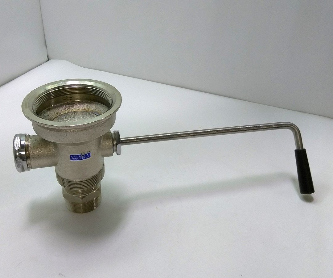 Used Chicago Faucets 1366-NF Twist Drain 3 1/2" Sink Opening 1 1/2" M/FNPT or 2" MNPT