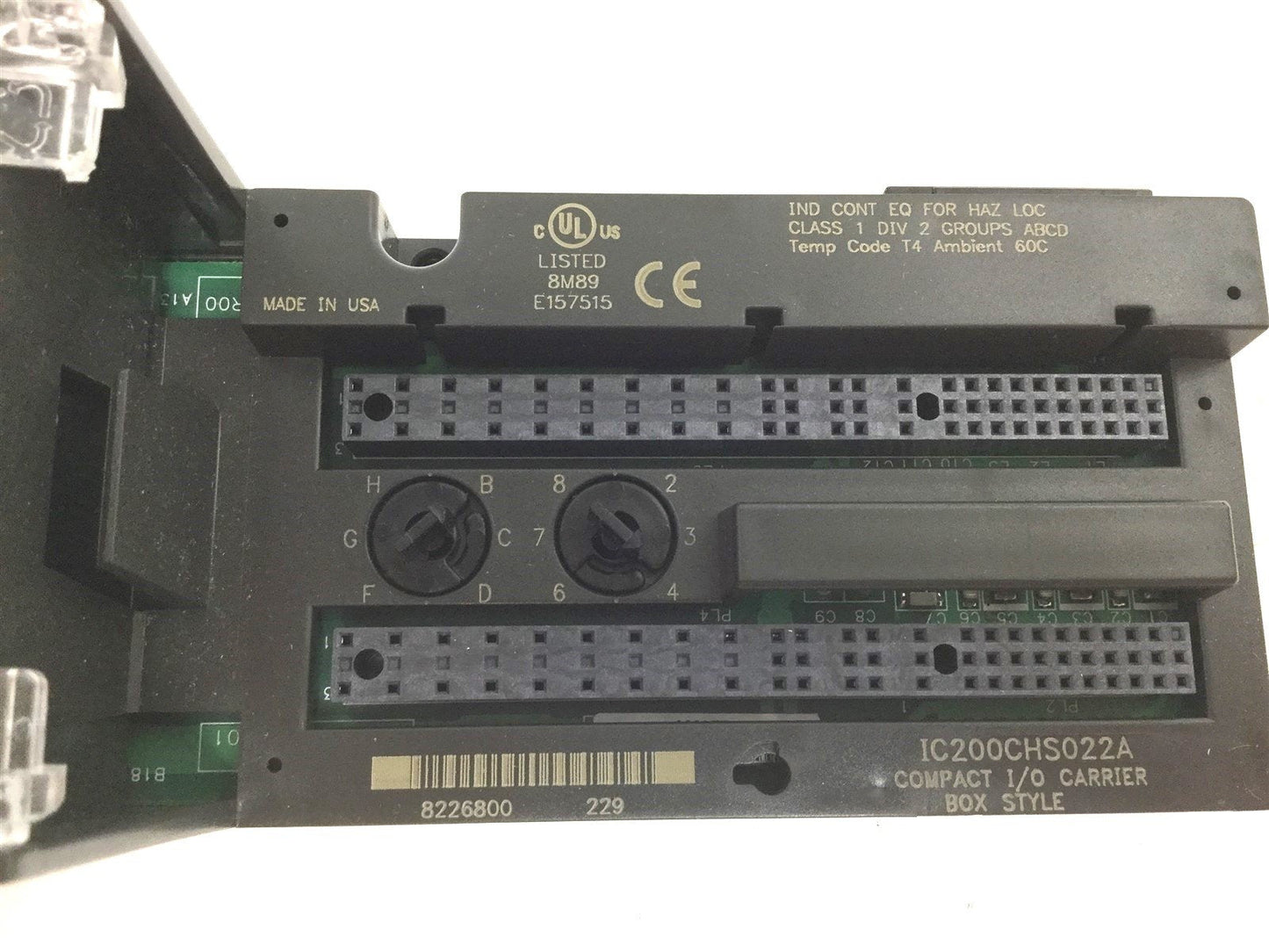 Used GE Fanuc IC200MDL940C Input Relay Module 24VDC 16PT With IC200CHS022A IO Carrier