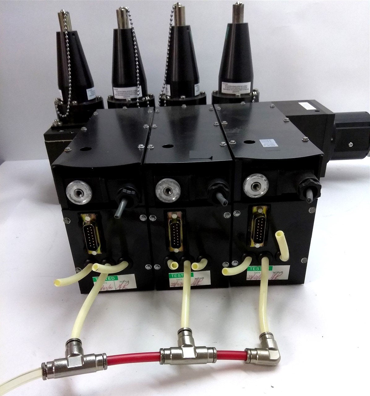 Used GSI Lumonics Laser Beam Adjuster, Four Adjusters, With Eye Piece, JK700, JK702