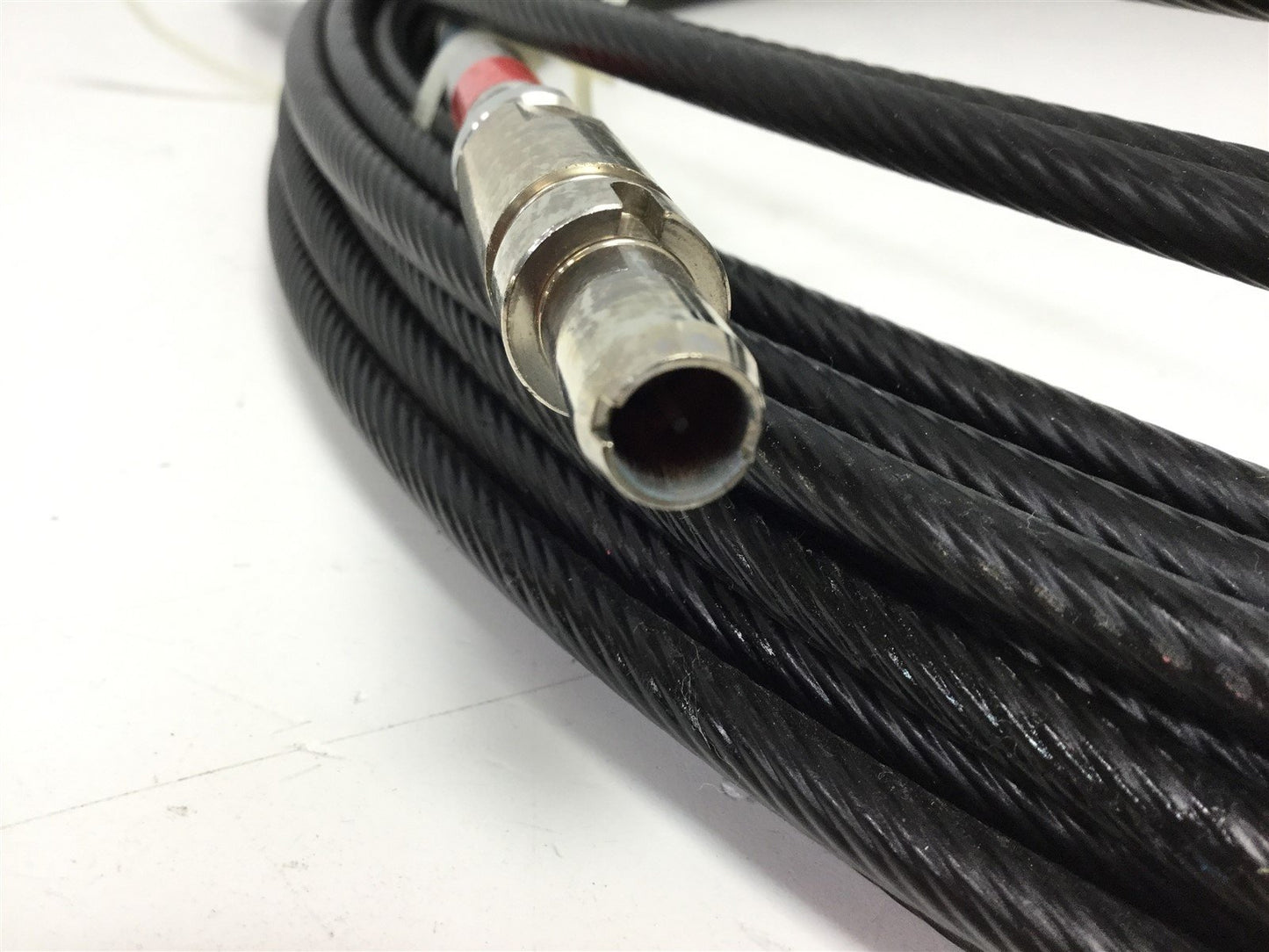 Used Lumonics JK 700 Series Laser Fiber Optic Cable 85' Length, Fitting: 0.3805"