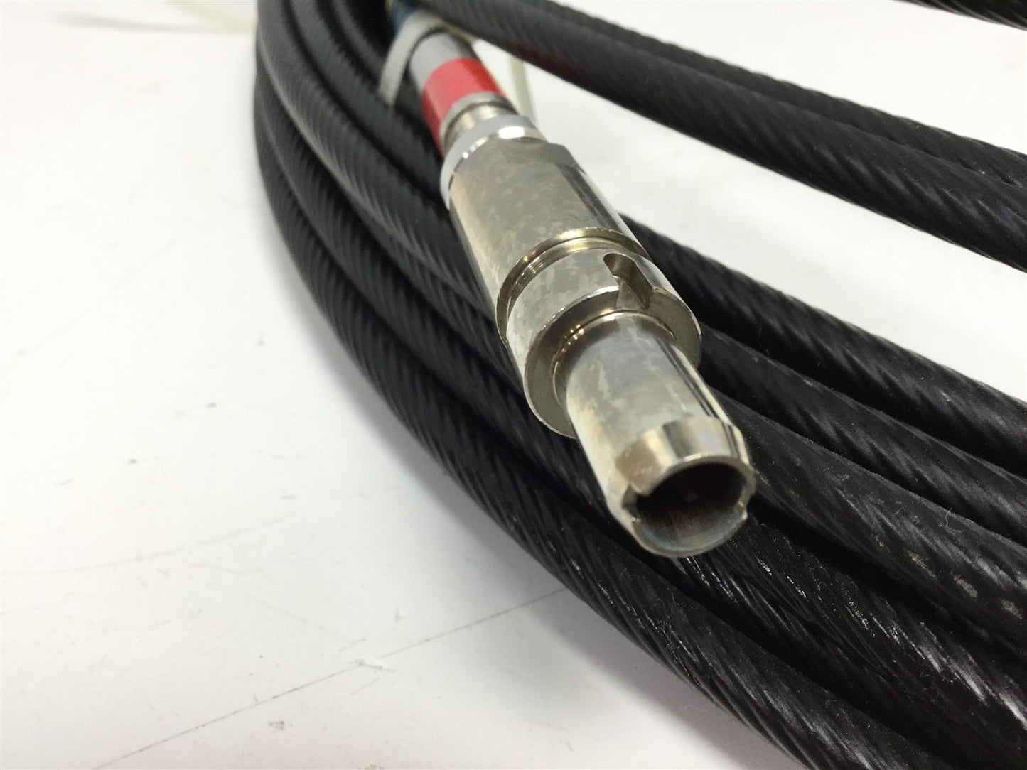 Used Lumonics JK 700 Series Laser Fiber Optic Cable 85' Length, Fitting: 0.3805"