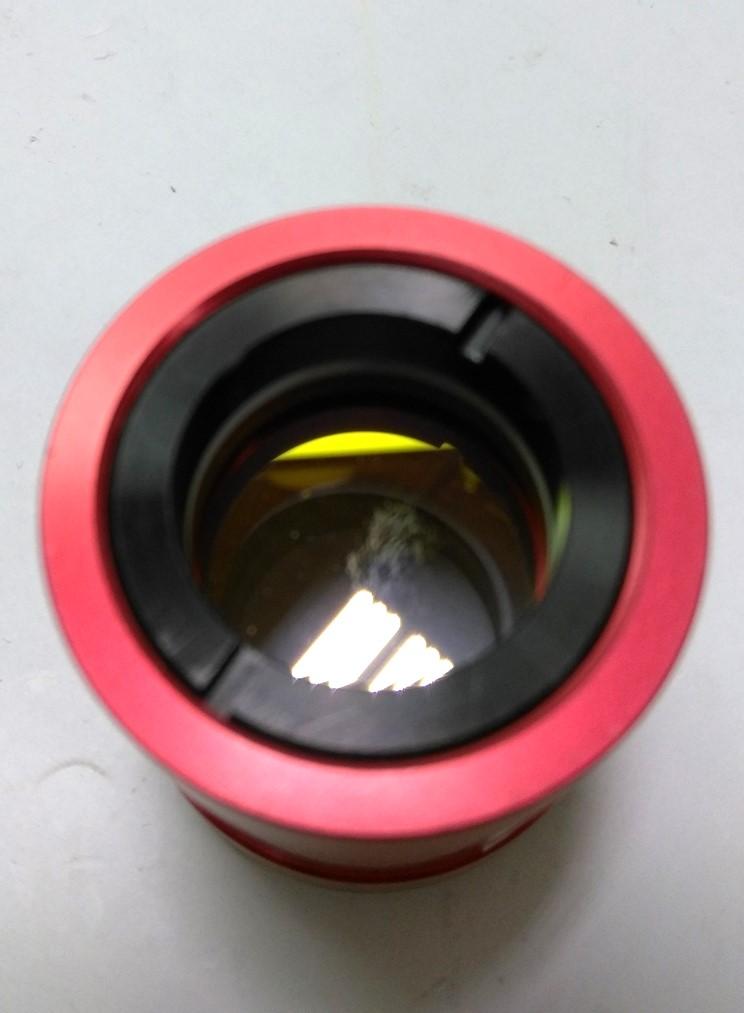Used GSI Lumonics Laser Front Lens, Red, 20mm Opening, JK 700, JK 702