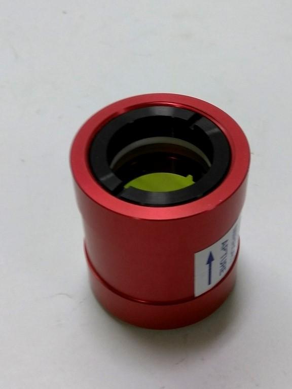 Used GSI Lumonics Laser Front Lens, Red, 20mm Opening, JK 700, JK 702