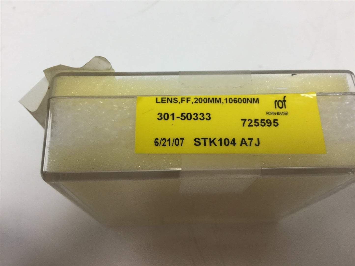 Used II-VI Infrared SL1-10.6-43-140-200-U ZnSe Men F-Theta lens 48mmDia x 200mmFL