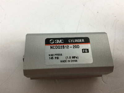 New Lot of 2 New SMC NCDQ2B12-20D Compact Cylinders, Bore: 12mm, Stroke: 20mm