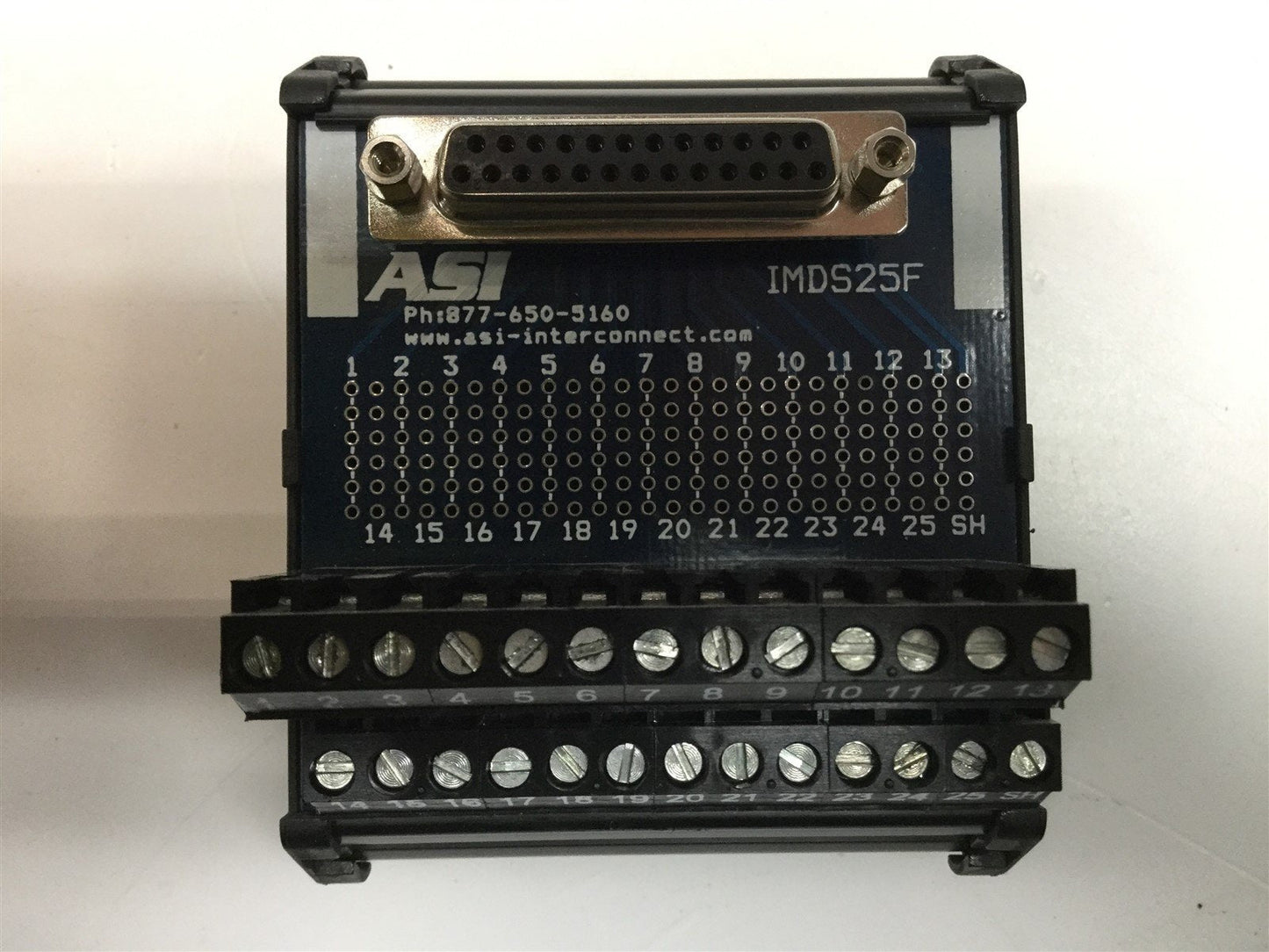 Used ASI IMDS25F Terminal Block Interface Module 26-12AWG 25-Position DIN Mounting
