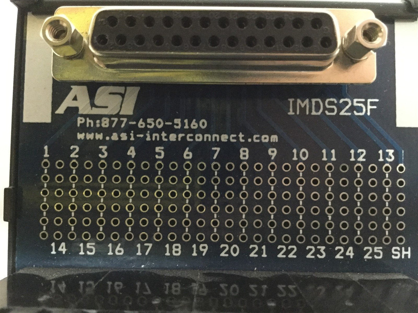Used ASI IMDS25F Terminal Block Interface Module 26-12AWG 25-Position DIN Mounting