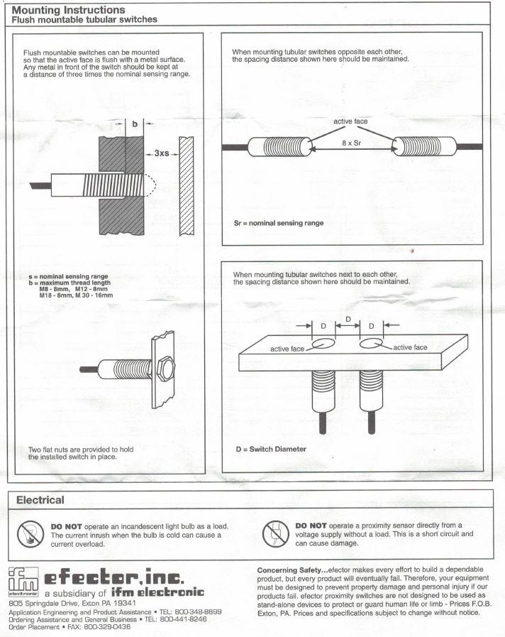 New IFM Efector IZ5026 Inductive Proximity Switch, PNP Normally Open, 24VDC