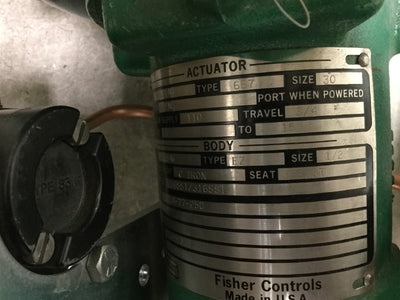 Used Fisher 667 Actuator with EZ Body and 3590 Electro-Pneumatic Positioner, 1/2" NPT