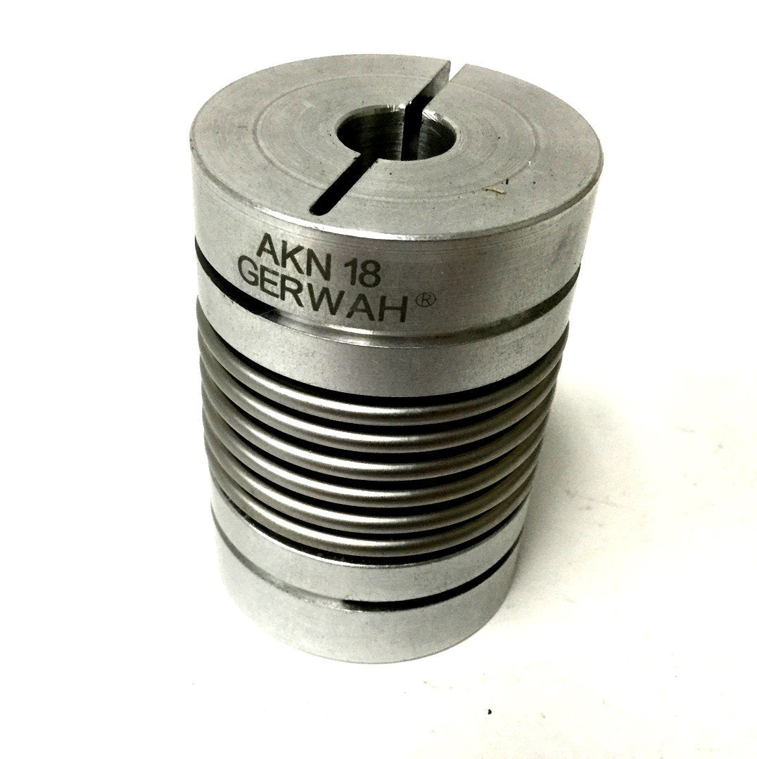 Used Gerwah AKN 18 Metal Bellows Coupling, Inside Diameter: 18mm to 0.5", OD: 45mm