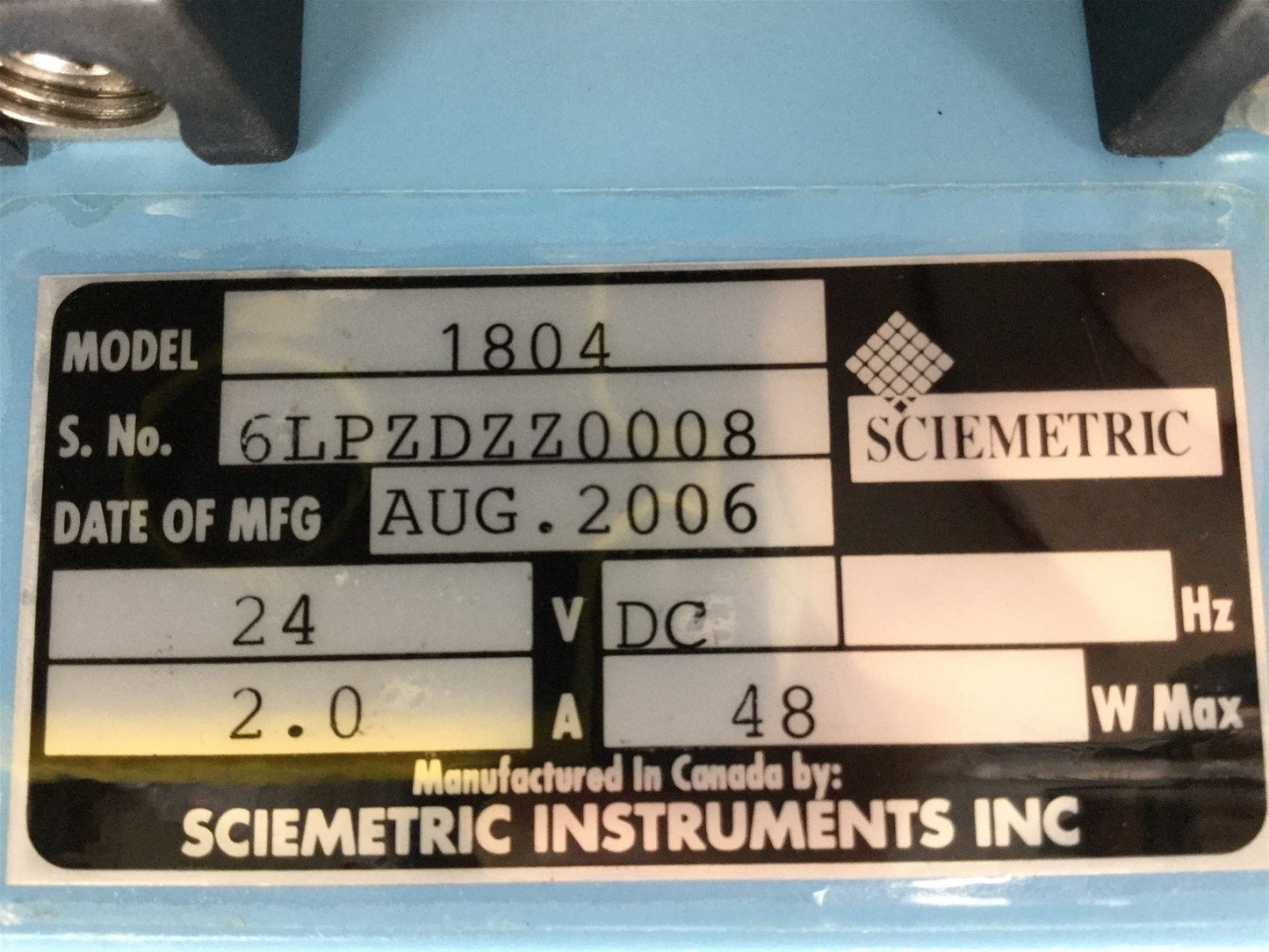 Used Sciemetric sigPOD 1804 Process Monitor, 8 Digital I/O, 4 Analog In, 4 Encoder In