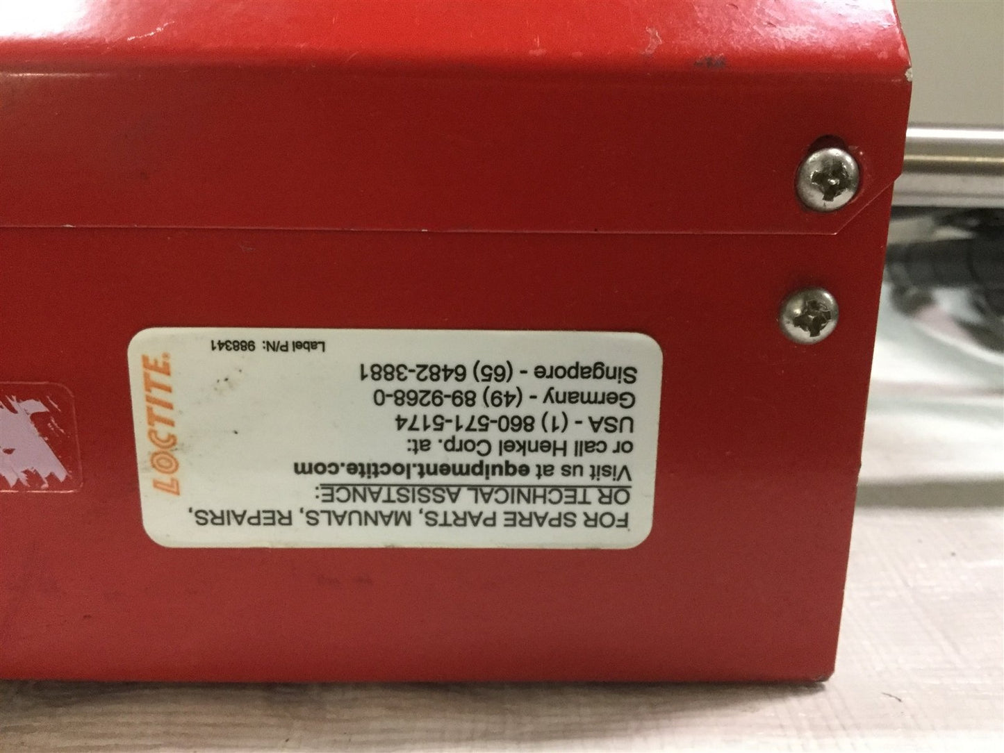 Used Loctite 98378 Posi-Link Actuator 5-25 w/ Handheld Dispensing Head 90-260VAC