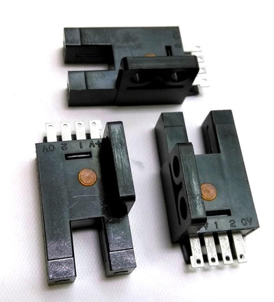 Used Lot of 3 Sunx PM-R54 Micro Photoelectric Sensor, R Mount, 5mm Sensing