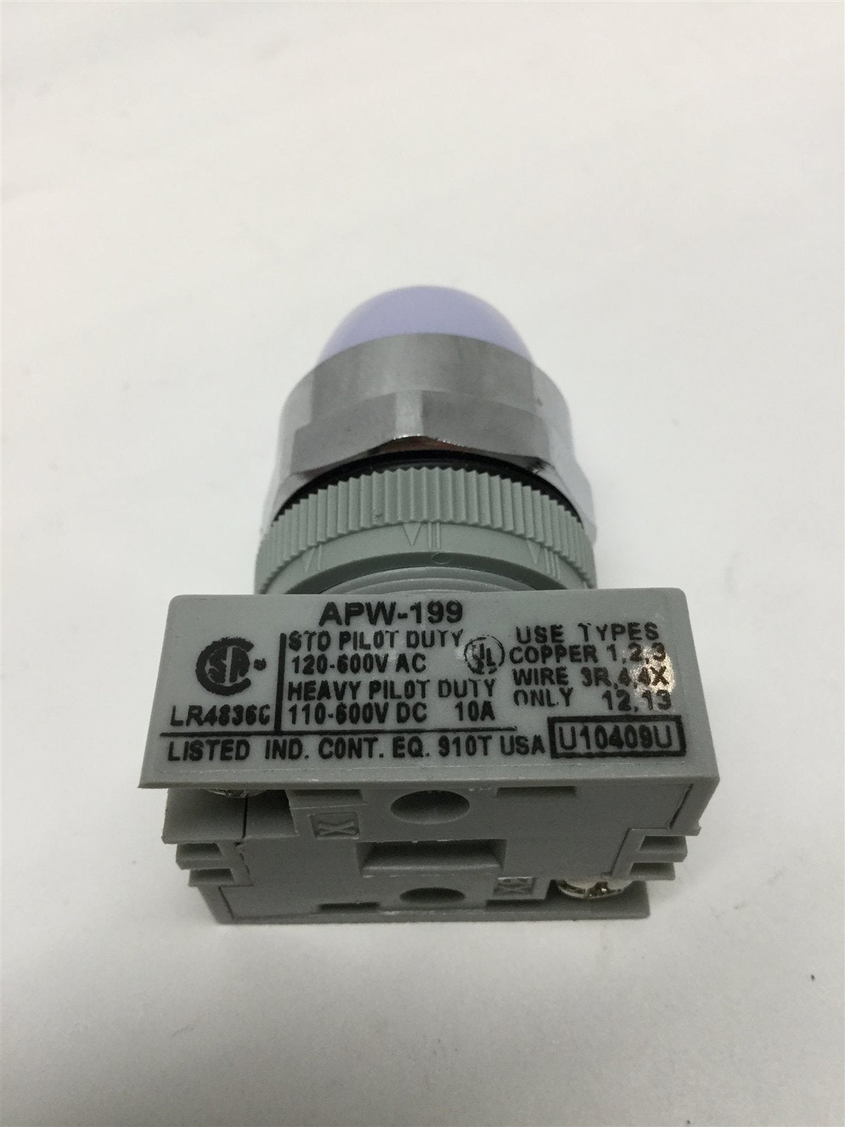 Used Idec Pilot Light Illuminated Indicator Panel Mount 24V LED (White) APW-199