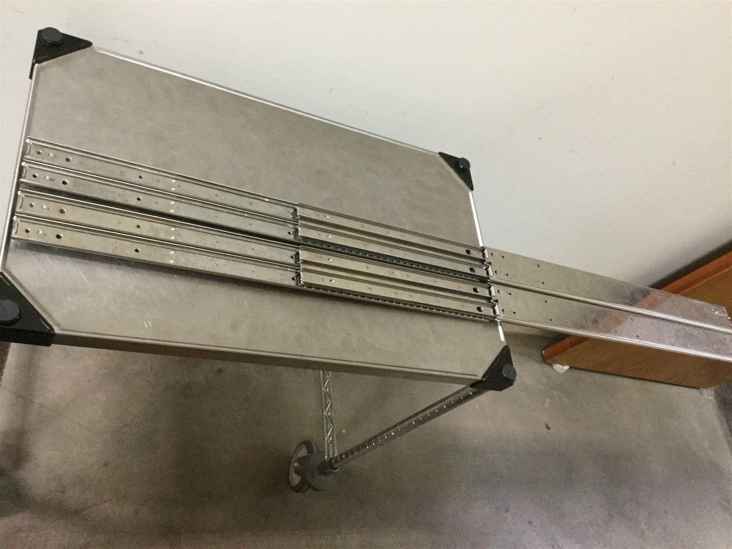 Used Lot of 2 Full Extension Drawer Slide, Closed: 28" Open: 56.5", Double Rail