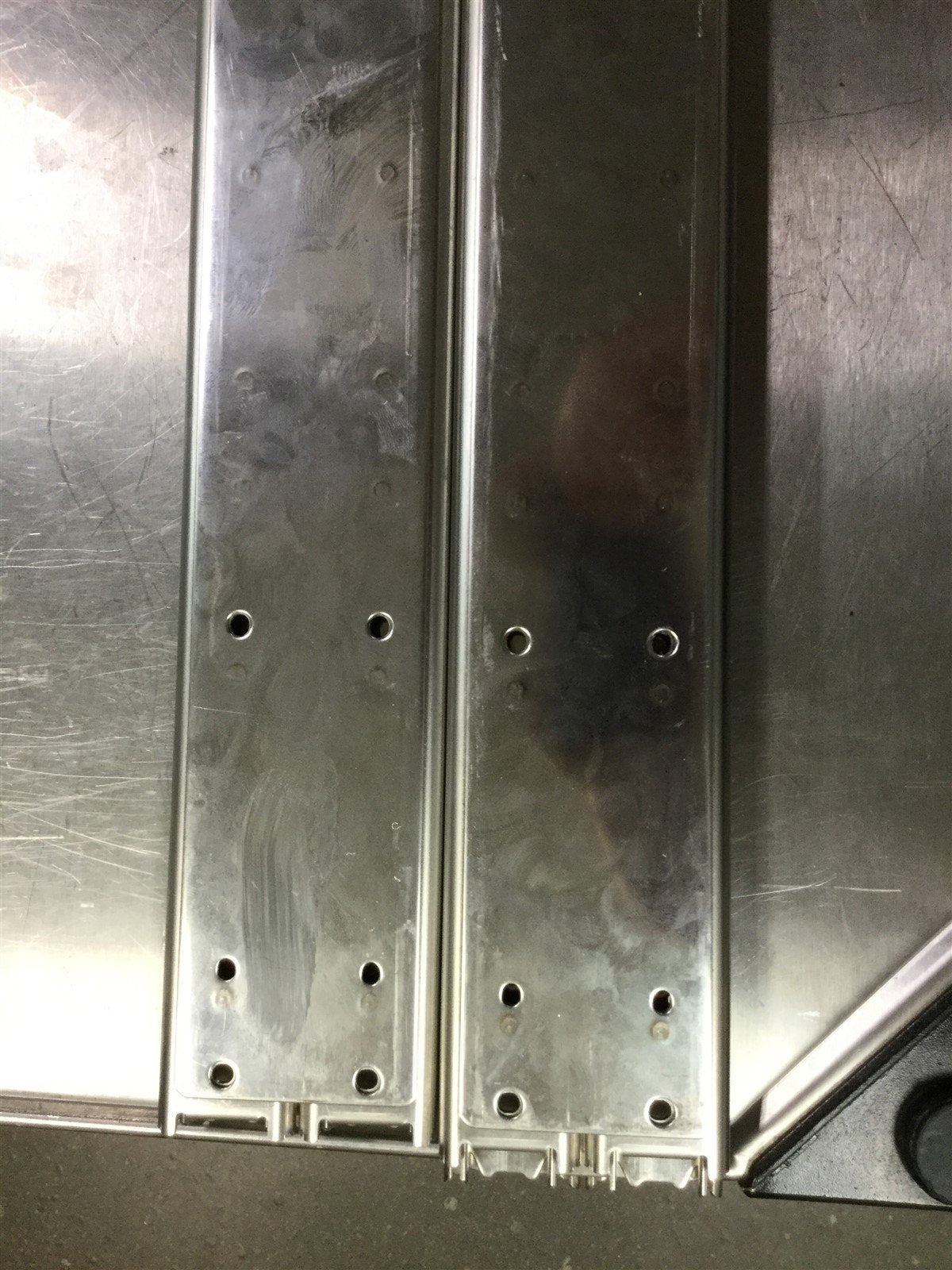 Used Lot of 2 Full Extension Drawer Slide, Closed: 28" Open: 56.5", Double Rail