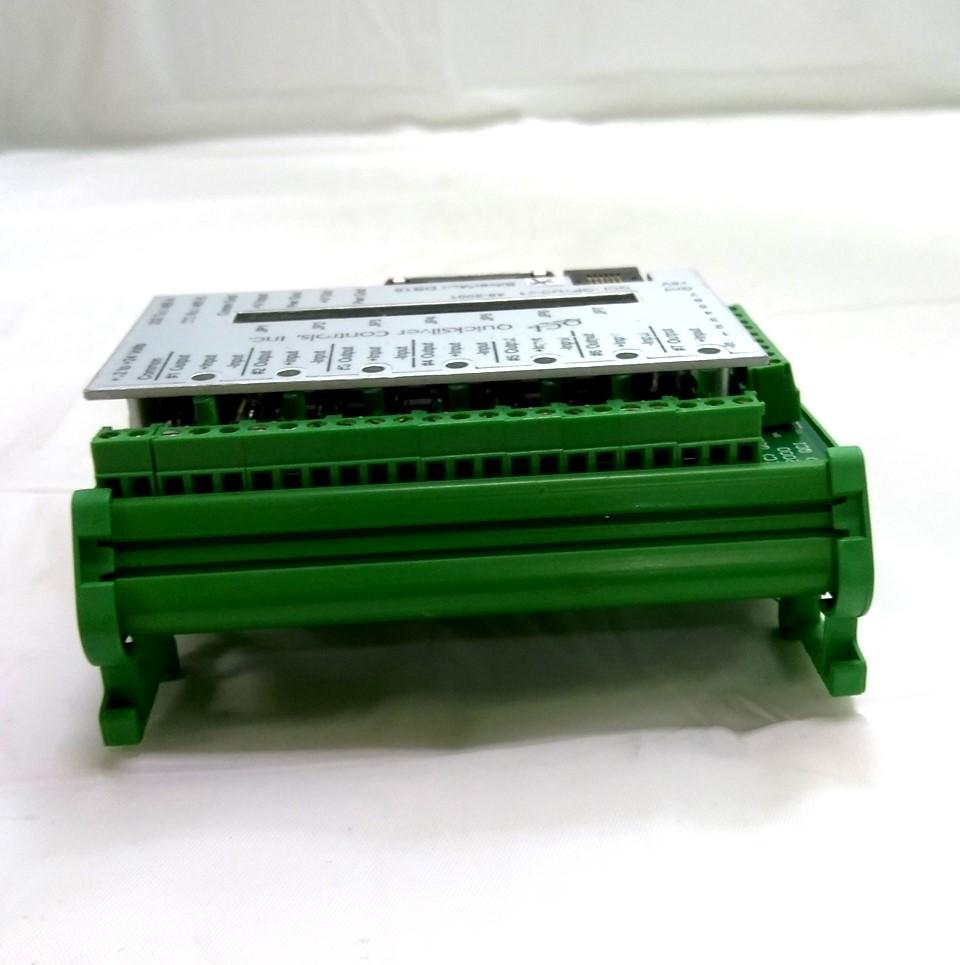 Used QuickSilver QCI-OPTOC-24 Optical I/O Module, Voltage 5-24VDC, DIN Mount, 7 I/O's