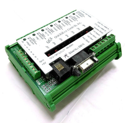 Used QuickSilver QCI-OPTOC-24 Optical I/O Module, Voltage 5-24VDC, DIN Mount, 7 I/O's