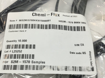 New Lot of 10 Chemi-Flex 90S2M-1570 Urethane Timing Belt 9mm W, 1570mm L, 785 Tooth