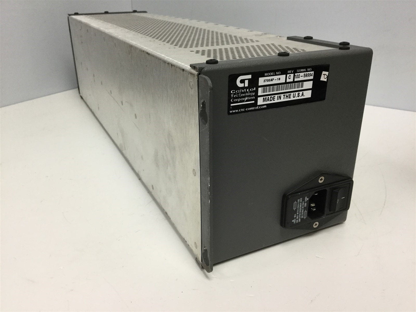 Used Control Technology 2700AP-16 PAC/PLC Controller Backplane Rack Chassis, 16-Slot