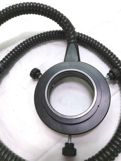 Used Fiber Optic Ring Light, 53mm Ring ID, 9mm Fiber Bundle, 15mm In, 33" Length