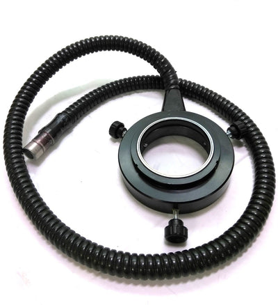 Used Fiber Optic Ring Light, 53mm Ring ID, 9mm Fiber Bundle, 15mm In, 33" Length