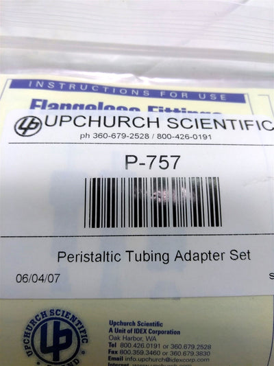 New Lot of 2 New Upchurch Scientific P-757 Tubing Adapters, Rigid to Soft Tubing