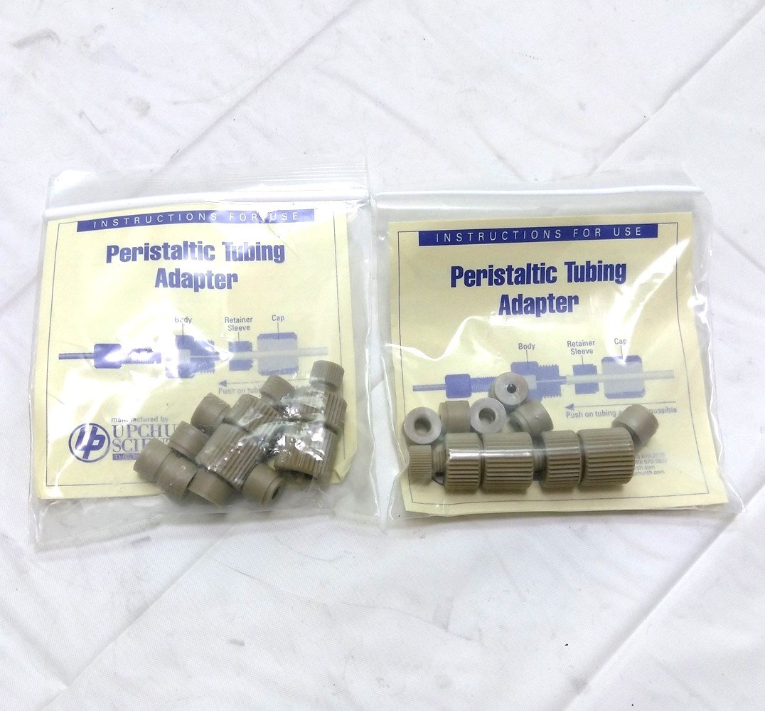 New Lot of 2 New Upchurch Scientific P-757 Tubing Adapters, Rigid to Soft Tubing