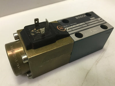 Used Bosch Hydraulic Valve Assembly 0 811 402 034 w/ Solenoid 0831 006 045 9VDC 2.45A