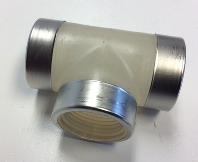 New – Open box Lot of 6 PLF4805-007SR 3/4" NPT Female Tees Schedule 80 Reinforced SS Collars