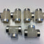 New – Open box Lot of 6 PLF4805-007SR 3/4" NPT Female Tees Schedule 80 Reinforced SS Collars