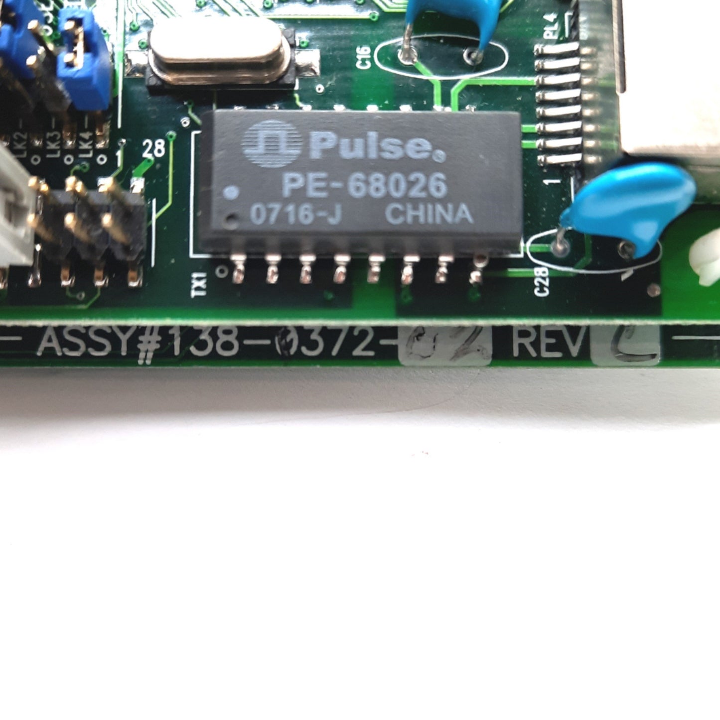 Used Dynatronix 138-0372-02 Rev. C ARM Processor Card, RJ45, For Dynatronix PSU