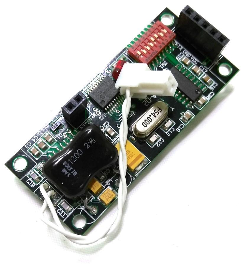 Used 660-0095-02 RFID Controller PCB Board, 2.3" H x 1" W, DIP Switchs