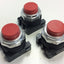 New Lot of 3 WEG CSW30-BS1 30mm Momentary Red Non-Illuminated Pushbuttons