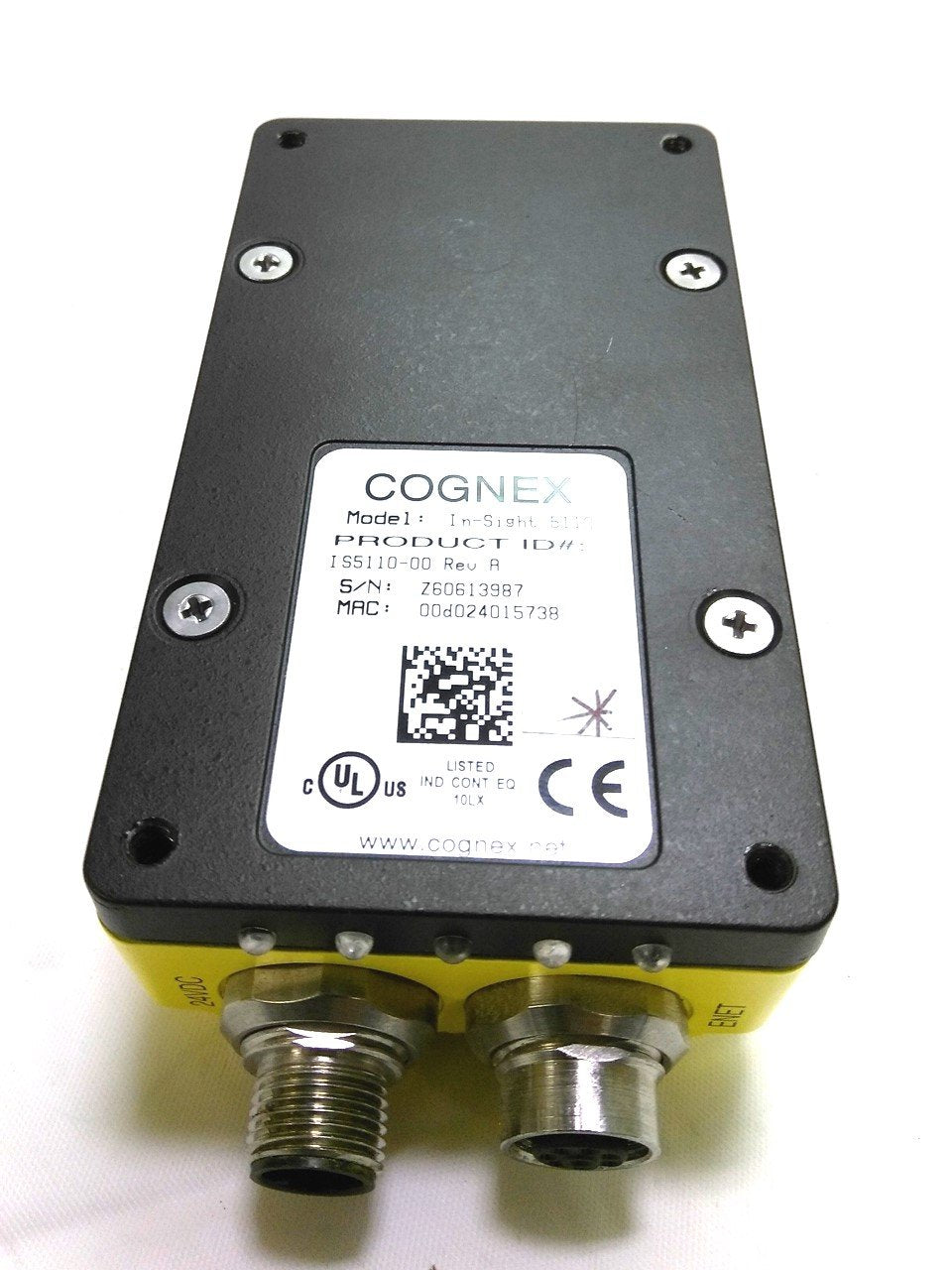 Used Cognex 800-5870-1R A Rev A In-Sight 5110 ID Reader, 640x480 Res, 60FPS, 4x Speed
