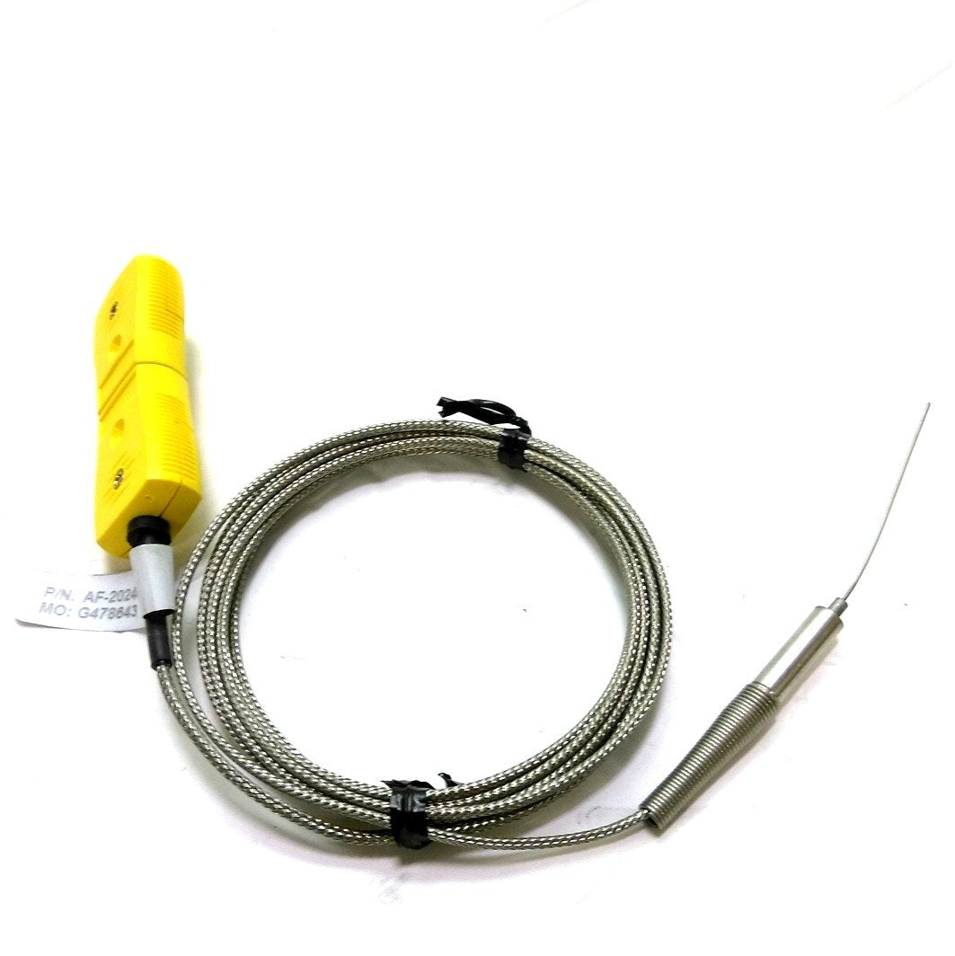 New Watlow AF-2024610 Thermocouple, Type K, 10' Long, Sheath: 0.035" Dia, 2" L