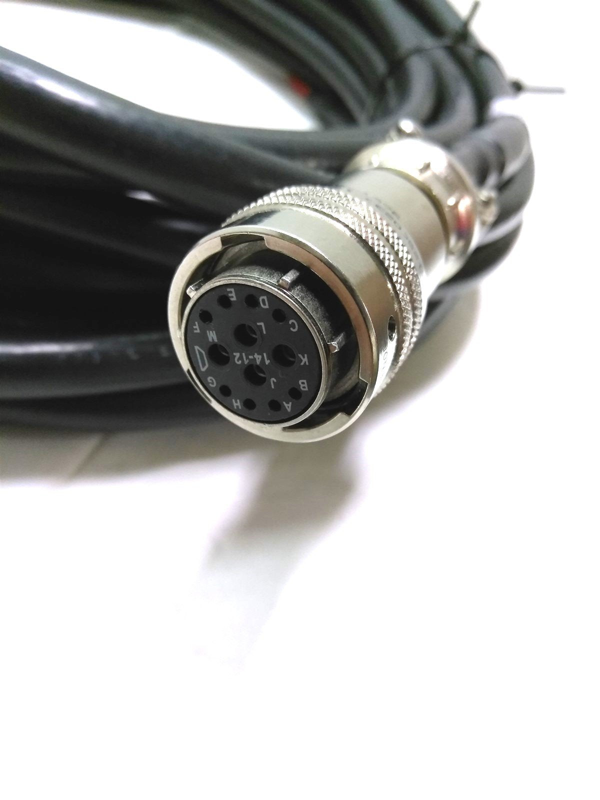 Used Parker 71-019136-CB1583 Rev A Servo Power Cable 33' Long 14 Pin to Flying Leads