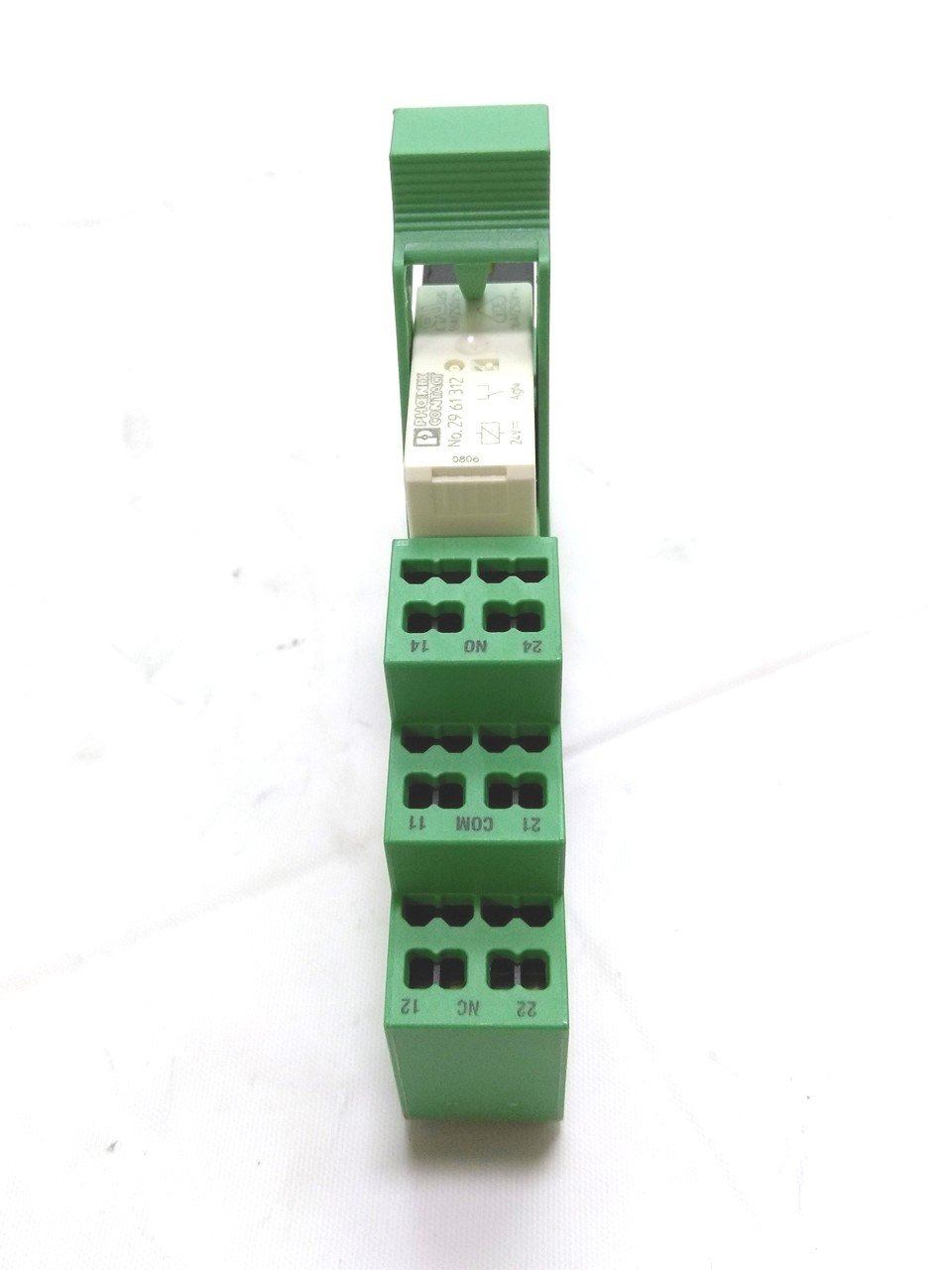 Used Lot of 2 Phoenix Contact 2961312 Relay w/Base & LED, SPDT, 16A 250VAC